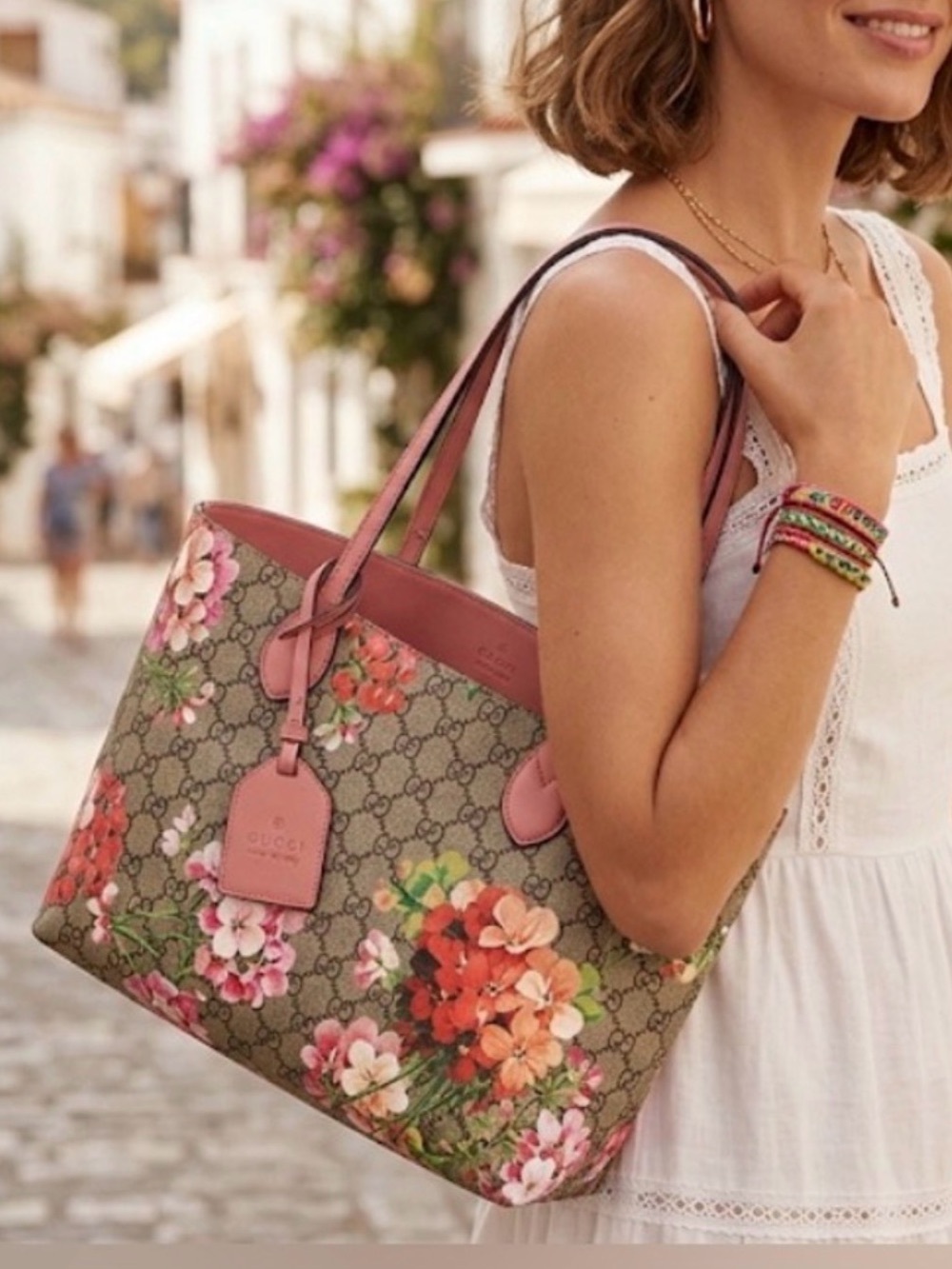 🌸💕Gorgeous💕🌸Gucci Floral GG Blooms Tote in Pink and Green